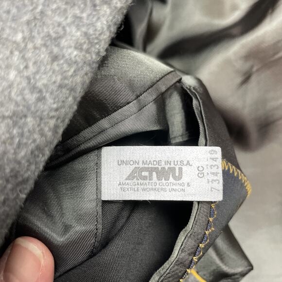 Vintage 100% Camel Hair Blazer Jacket Mens 42L Gray Warren of Stafford USA - Picture 6 of 16